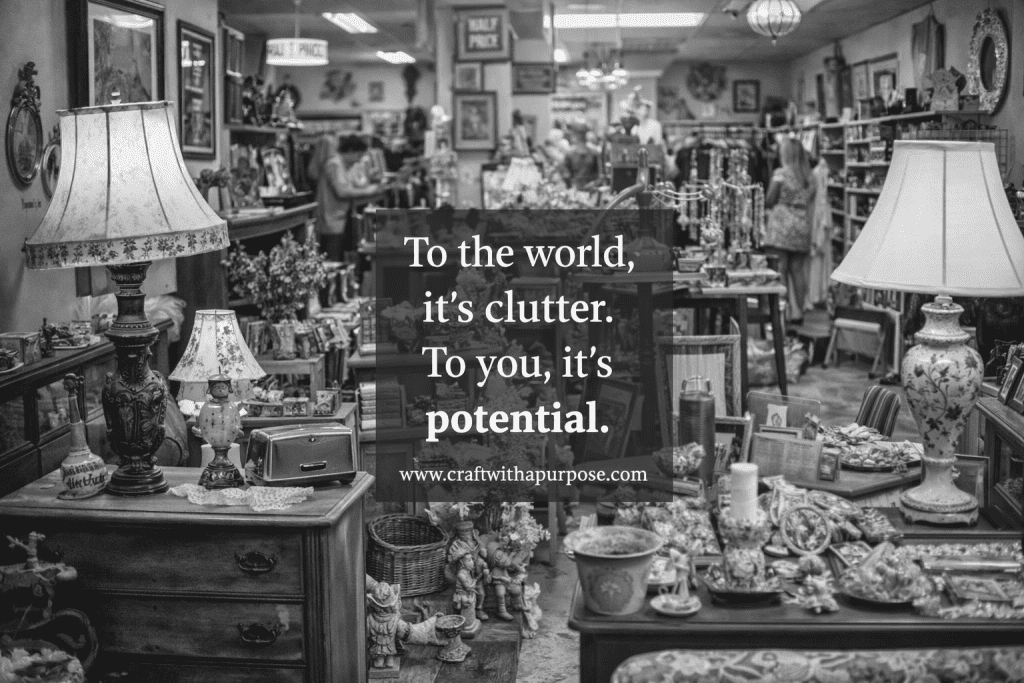 Thrifting in South Florida vintage estate sale décor www.craftwithapurpose.com