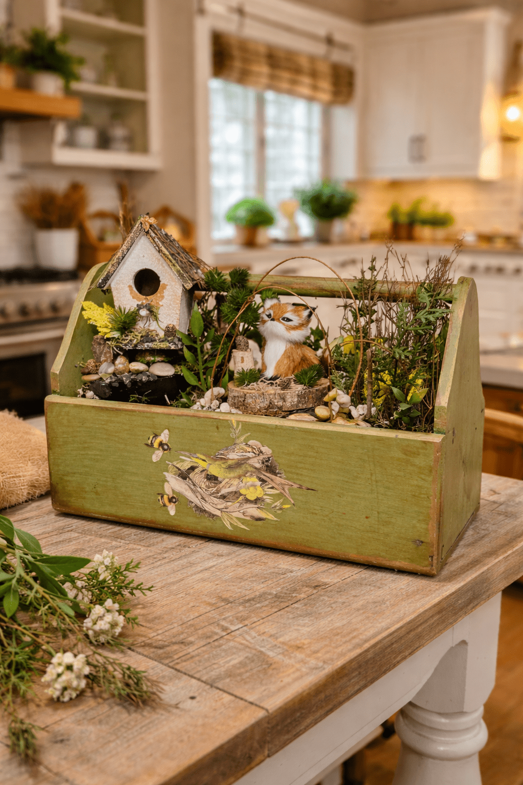 Rustic Spring & Summer Woodland Centerpiece