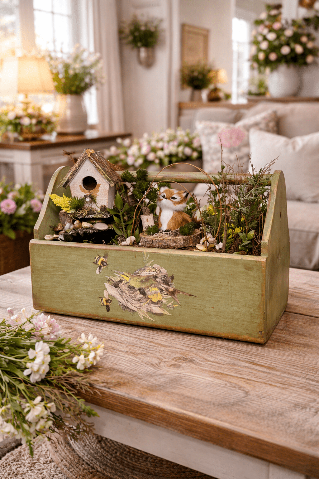 Rustic Spring & Summer Woodland Centerpiece - Image 4