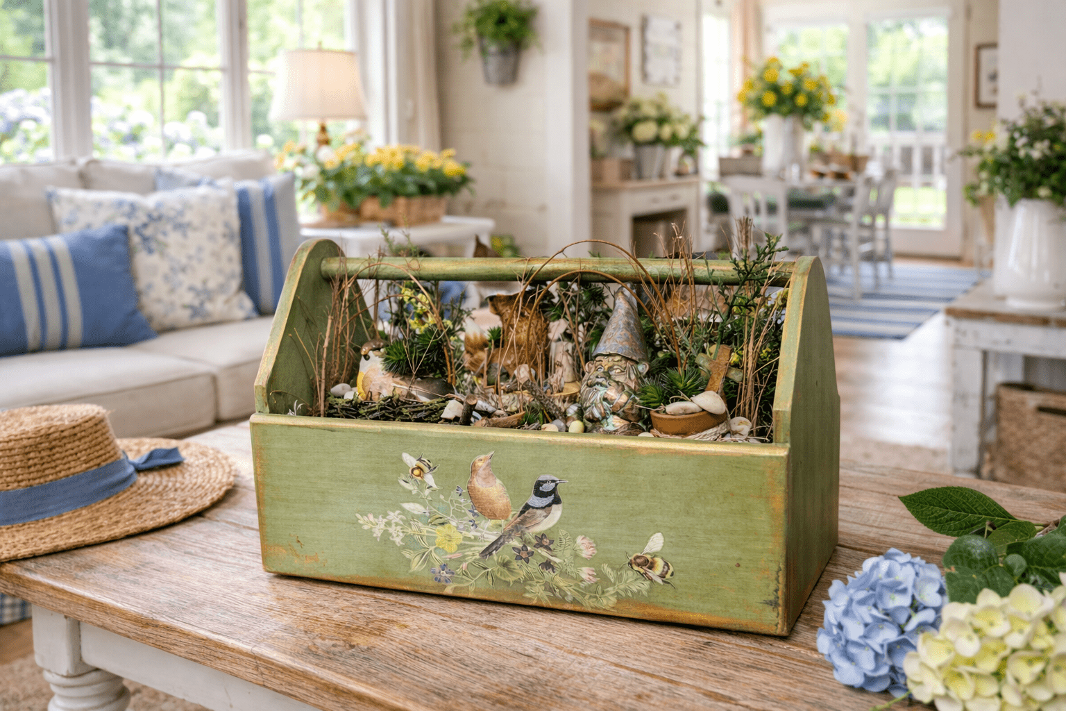 Rustic Spring & Summer Woodland Centerpiece - Image 5